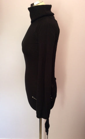 Brand New Duck And Cover Black Open Back Polo Neck Jumper Size S - Whispers Dress Agency - Sold - 2
