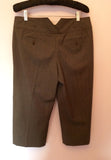 REISS BROWN CHECK CITY SHORTS/ CROP TROUSERS SIZE 12 - Whispers Dress Agency - Womens Trousers - 2