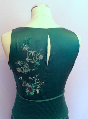 Whistles Green Silk Embroidered & Beaded Dress Size 10 - Whispers Dress Agency - Sold - 5