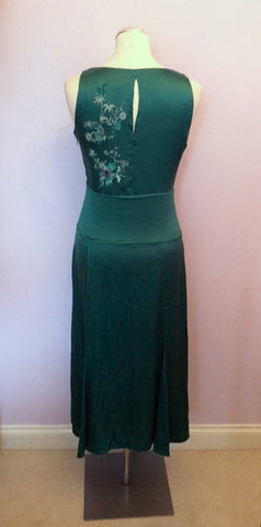 Whistles Green Silk Embroidered & Beaded Dress Size 10 - Whispers Dress Agency - Sold - 3